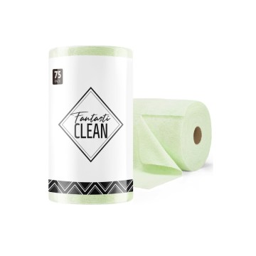 Çok Amaçlı Rulo Mikrofiber Temizlik Bezi 30x30 75 Yapraklı Yeşil